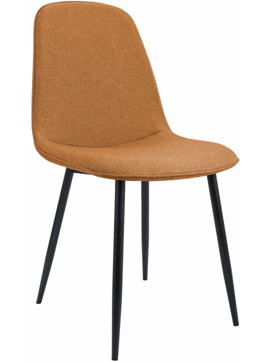Silla de comedor Maryam tela, naranja