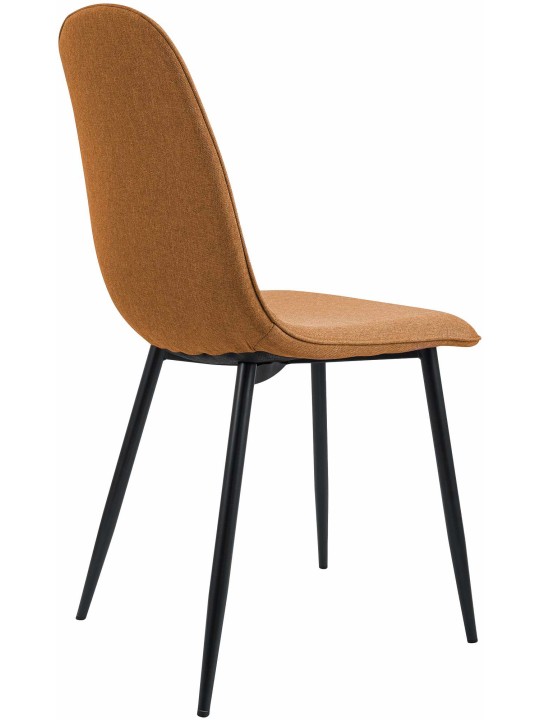Silla de comedor Maryam tela, naranja