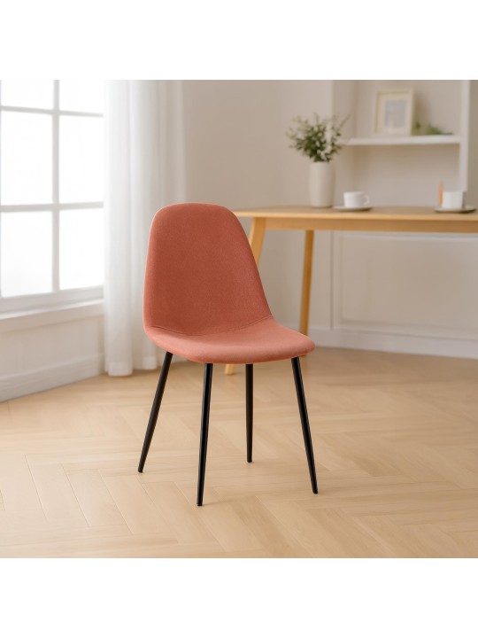 Silla de comedor tela Napier, naranja