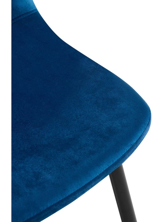 Silla de comedor de terciopelo Napier., azul Silla de comedor de terciopelo Napier., azul