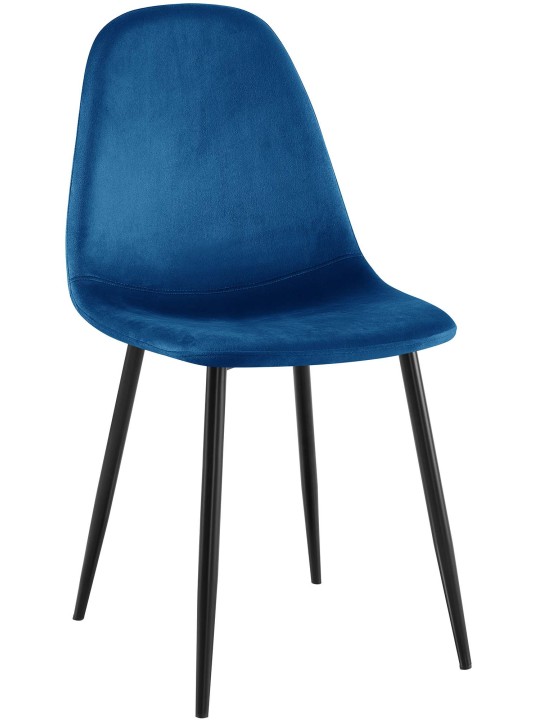 Silla de comedor de terciopelo Napier., azul Silla de comedor de terciopelo Napier., azul