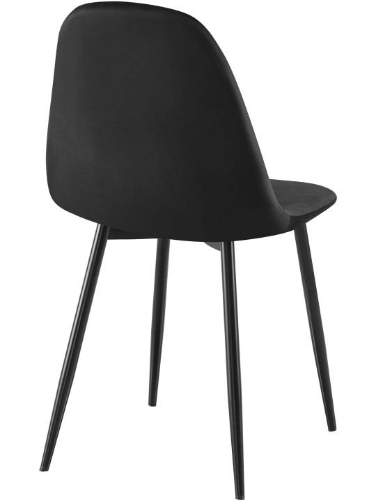 Silla de comedor de terciopelo Napier, negro Silla de comedor de terciopelo Napier, negro