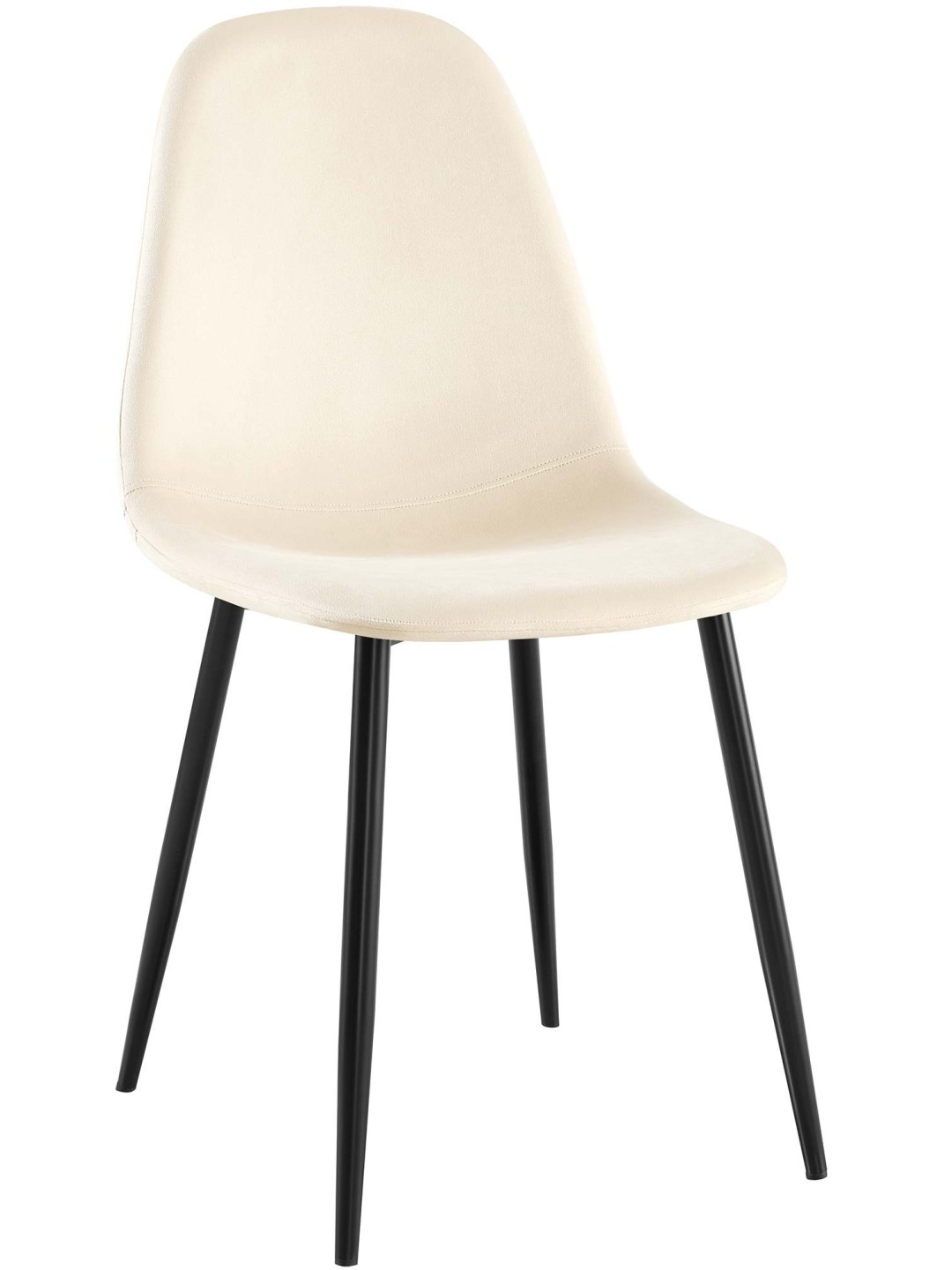 Silla de comedor de terciopelo Napier, crema