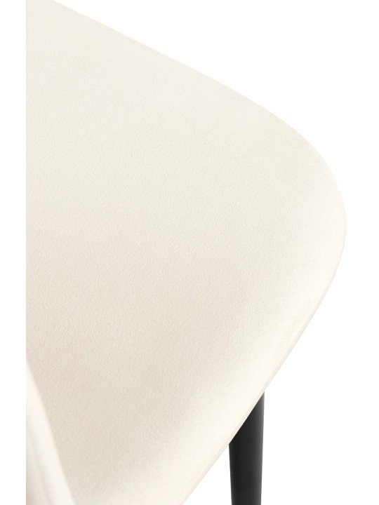 Silla de comedor de terciopelo Napier, crema Silla de comedor de terciopelo Napier, crema