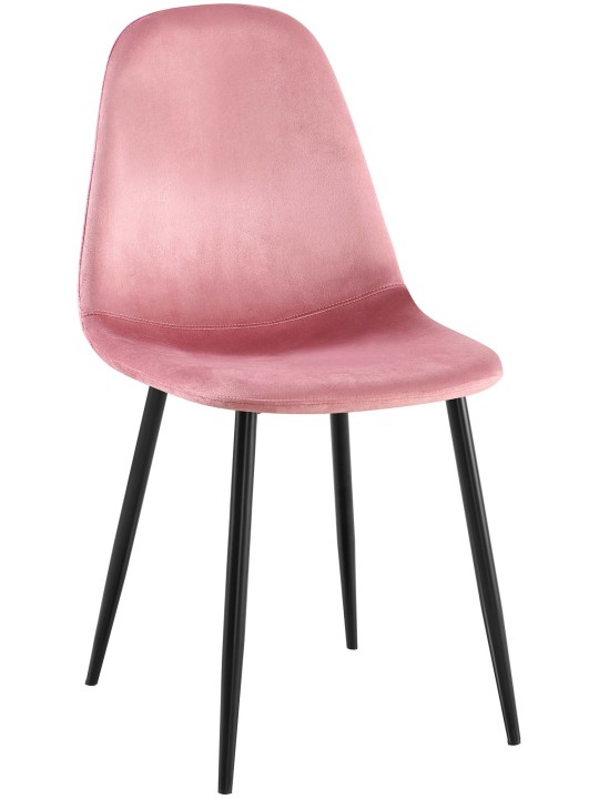 Silla de comedor de terciopelo Napier, rosa