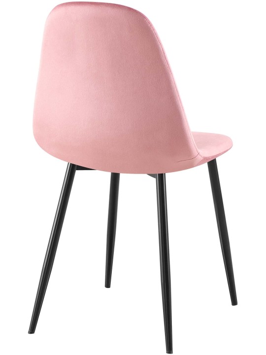 Silla de comedor de terciopelo Napier, rosa