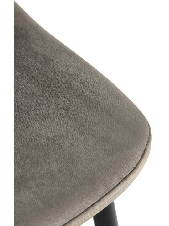 Silla de comedor de terciopelo Napier, antracita