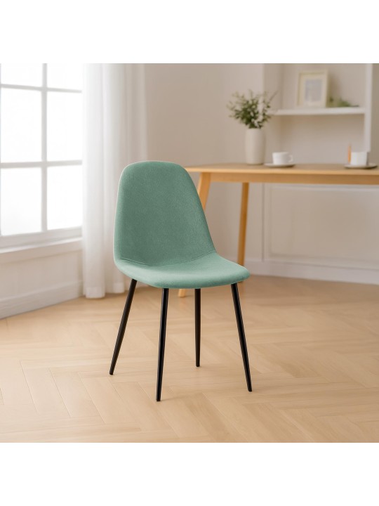 Silla de comedor tela Napier, verde claro