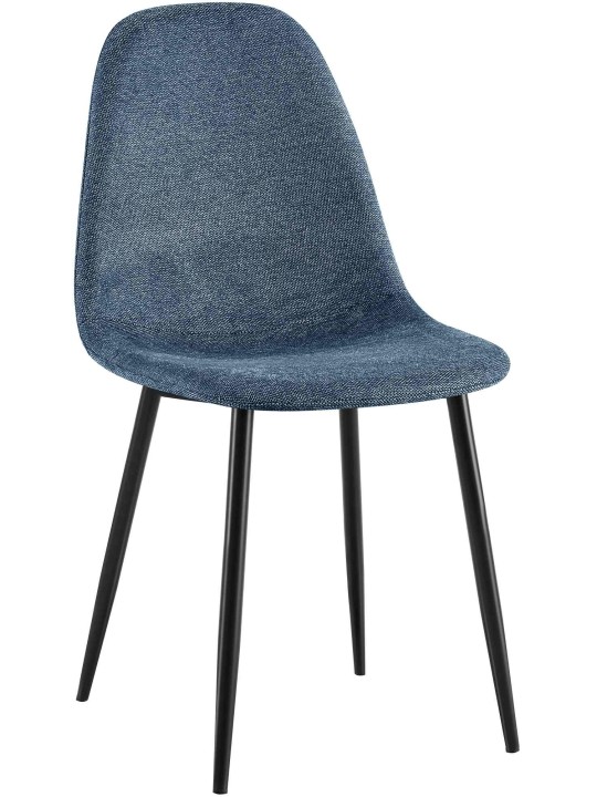 Silla de comedor tela Napier, azul oscuro