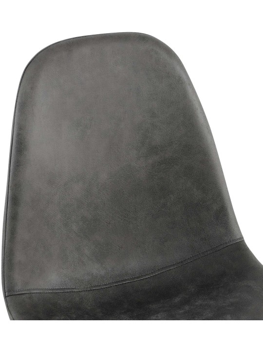 Juego de 4 sillas de comedor Napier piel sintética, negro