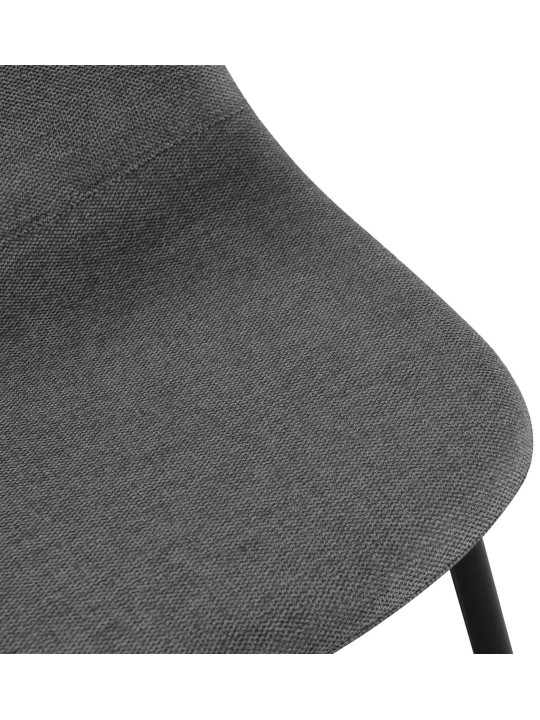 Juego de 4 sillas de comedor tela Napier, gris