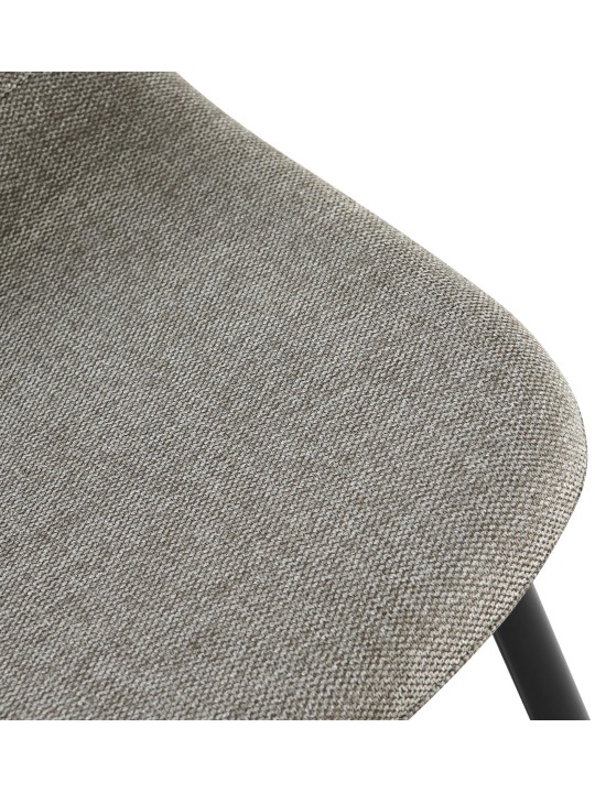 Juego de 4 sillas de comedor tela Napier, gris claro