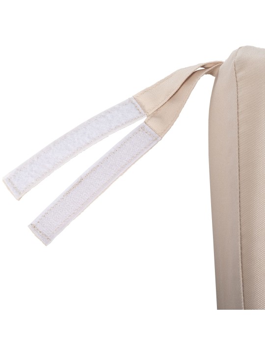 Banco de teca Jackson con cojín de asiento 180 cm + teca, crema