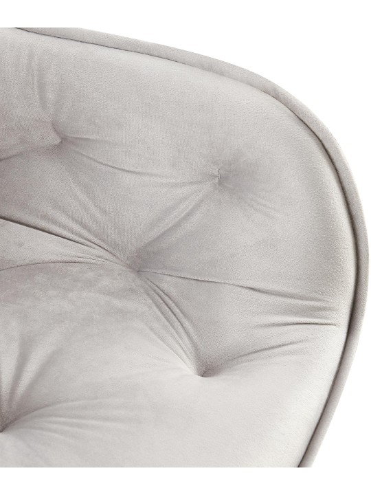 Juego de 2 sillas de comedor Antigo terciopelo, gris