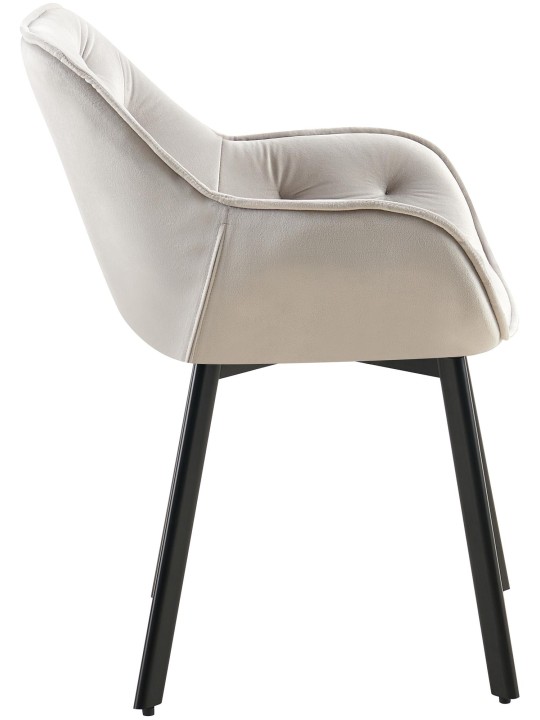 Juego de 2 sillas de comedor Antigo terciopelo, gris