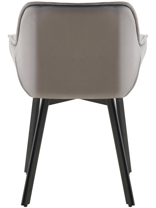 Juego de 2 sillas de comedor Antigo terciopelo, gris oscuro