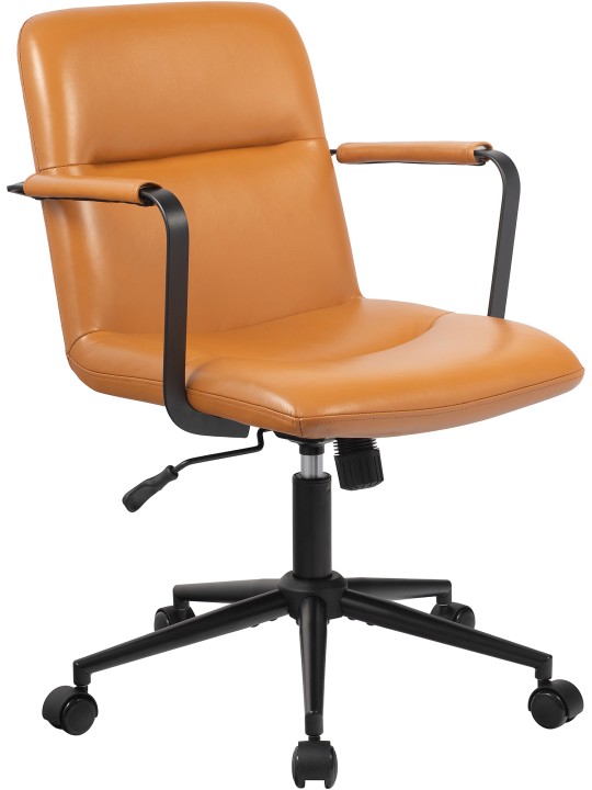 Silla de oficina Hilda de cuero auténtico, marrón Silla de oficina Hilda de cuero auténtico, marrón