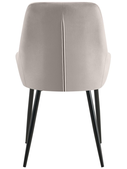 Juego de 2 sillas de comedor Elmira terciopelo, gris