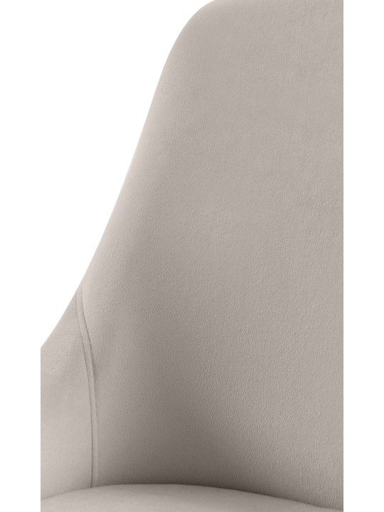 Juego de 2 sillas de comedor Elmira terciopelo dorado, gris