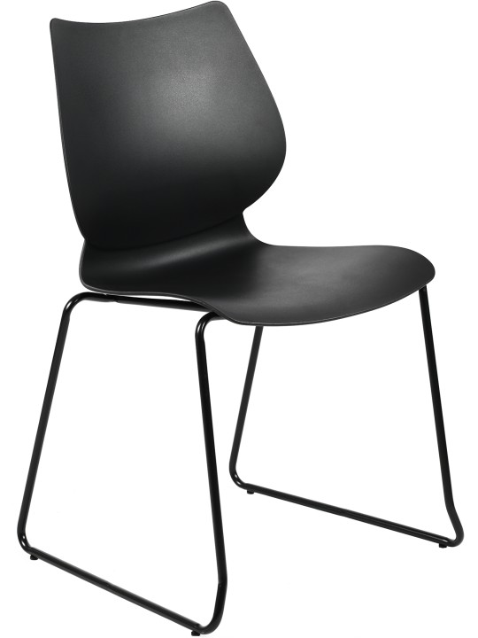 Conjunto de 2 sillas Houma, negro Conjunto de 2 sillas Houma, negro