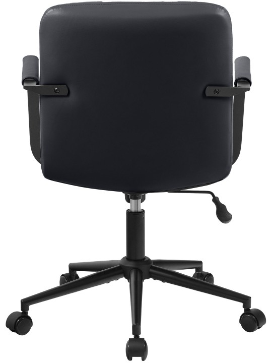 Silla de oficina Hilda de cuero auténtico, negro Silla de oficina Hilda de cuero auténtico, negro