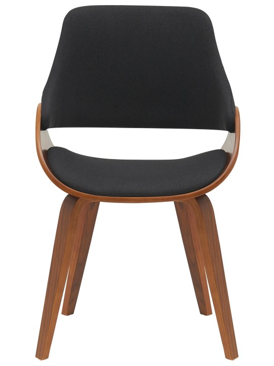 Juego de 2 sillas de comedor Vangale, nogal/negro Juego de 2 sillas de comedor Vangale, nogal/negro