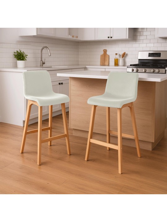 Taburete de bar Hoover Velvet Natura, crema