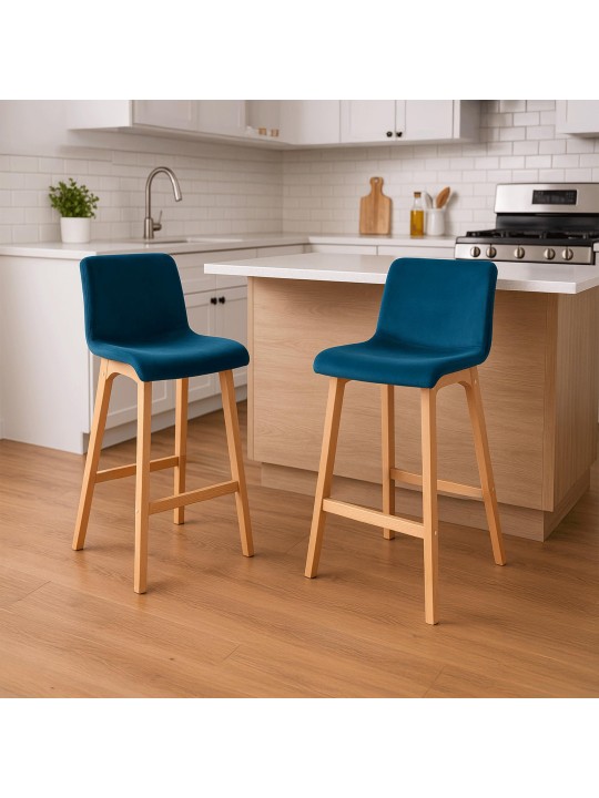 Taburete de bar Hoover Velvet Natura, azul Taburete de bar Hoover Velvet Natura, azul