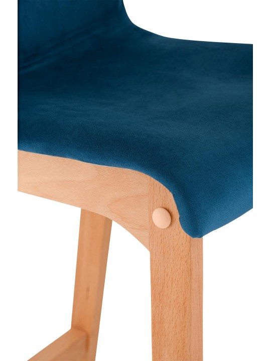 Taburete de bar Hoover Velvet Natura, azul Taburete de bar Hoover Velvet Natura, azul