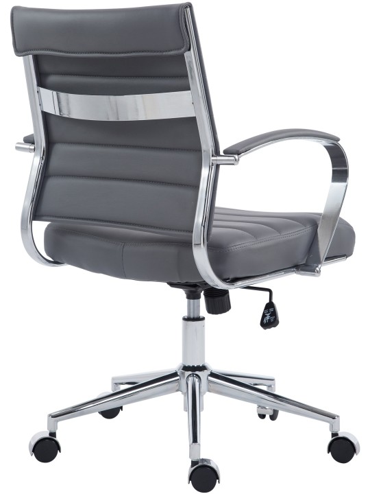 Silla de oficina Oakland polipiel, gris