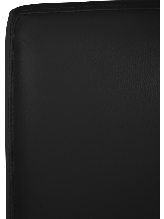 Juego de 2 taburetes de bar Freeport piel sintética B, negro