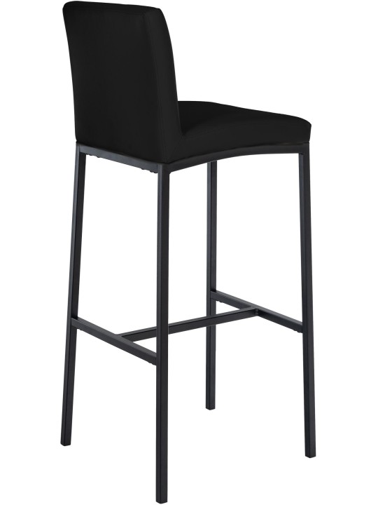 Juego de 2 taburetes de bar Freeport piel sintética B, negro