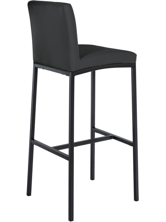 Juego de 2 taburetes de bar Freeport piel sintética B, gris oscuro