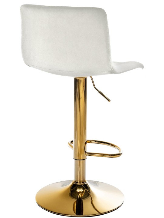 Taburete de bar Hoover terciopelo G, crema