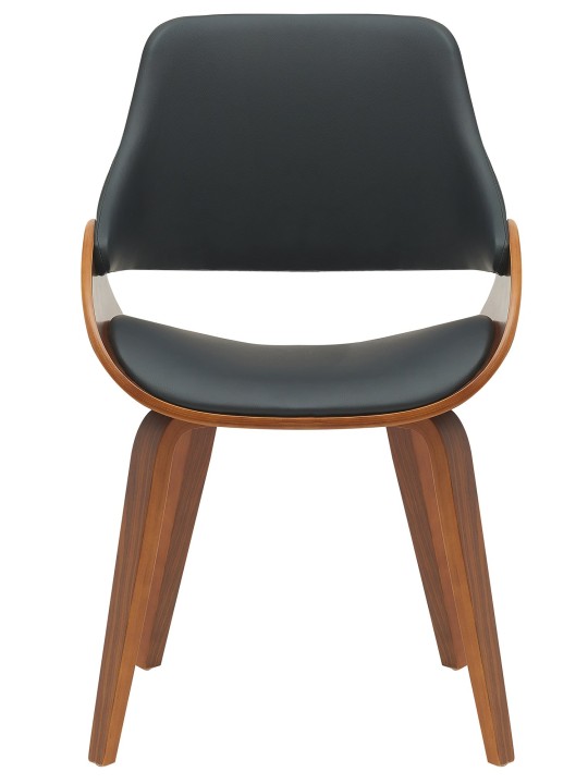 Juego de 2 sillas de comedor Vangale, nogal/negro