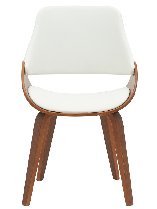 Juego de 2 sillas de comedor Vangale, nogal/blanco Juego de 2 sillas de comedor Vangale, nogal/blanco