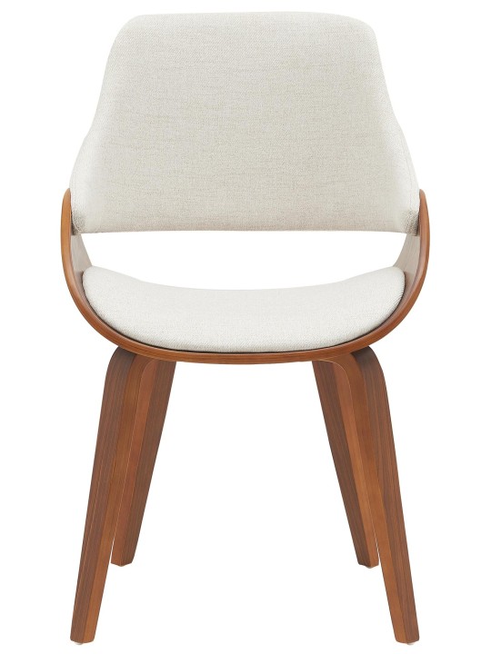 Juego de 2 sillas de comedor Vangale, nogal/crema