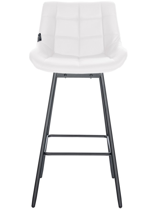 Juego de 4 taburetes de bar giratorios Weston de piel sintética, blanco Juego de 4 taburetes de bar giratorios Weston de piel sintética, blanco
