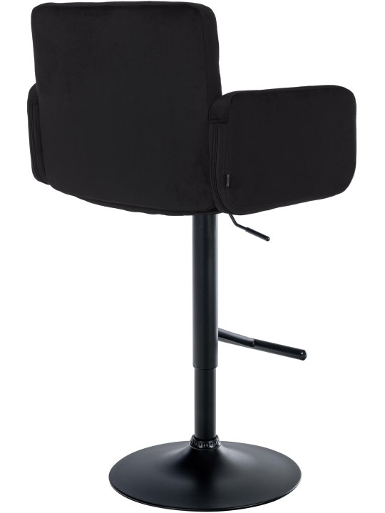 Juego de 2 taburetes de bar Los Ángeles terciopelo, negro Juego de 2 taburetes de bar Los Ángeles terciopelo, negro