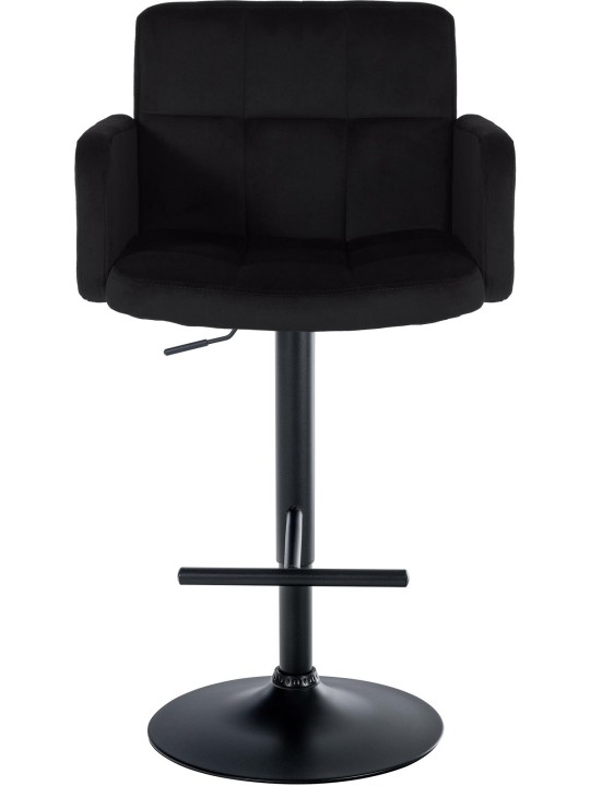 Juego de 2 taburetes de bar Los Ángeles terciopelo, negro Juego de 2 taburetes de bar Los Ángeles terciopelo, negro