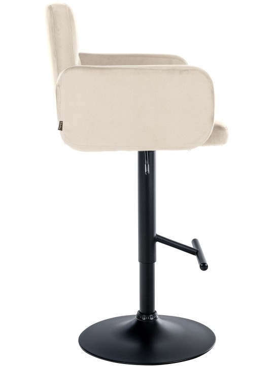 Juego de 2 taburetes de bar Los Ángeles terciopelo, crema Juego de 2 taburetes de bar Los Ángeles terciopelo, crema