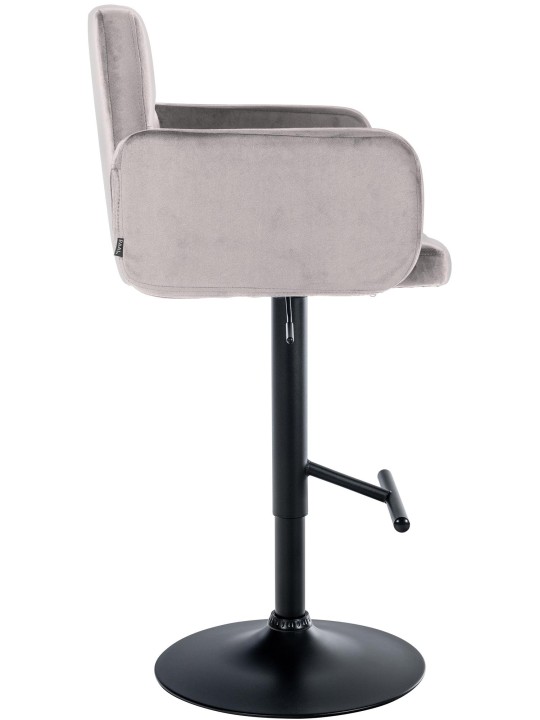 Juego de 2 taburetes de bar Los Ángeles terciopelo, gris Juego de 2 taburetes de bar Los Ángeles terciopelo, gris