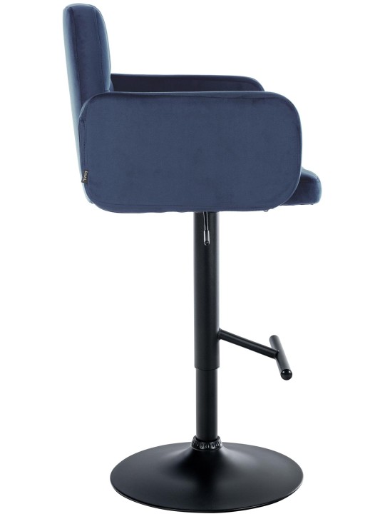 Juego de 2 taburetes de bar Los Ángeles terciopelo, azul Juego de 2 taburetes de bar Los Ángeles terciopelo, azul