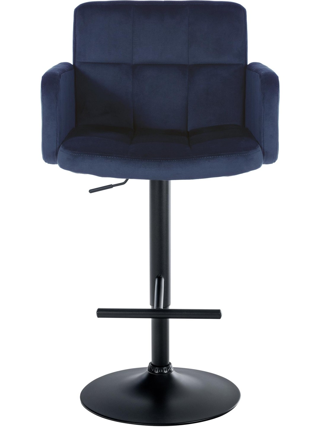 Juego de 2 taburetes de bar Los Ángeles terciopelo, azul