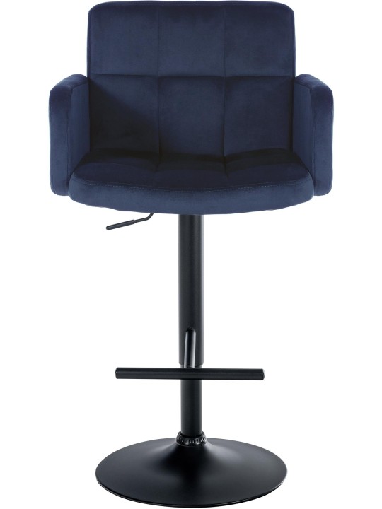 Juego de 2 taburetes de bar Los Ángeles terciopelo, azul Juego de 2 taburetes de bar Los Ángeles terciopelo, azul