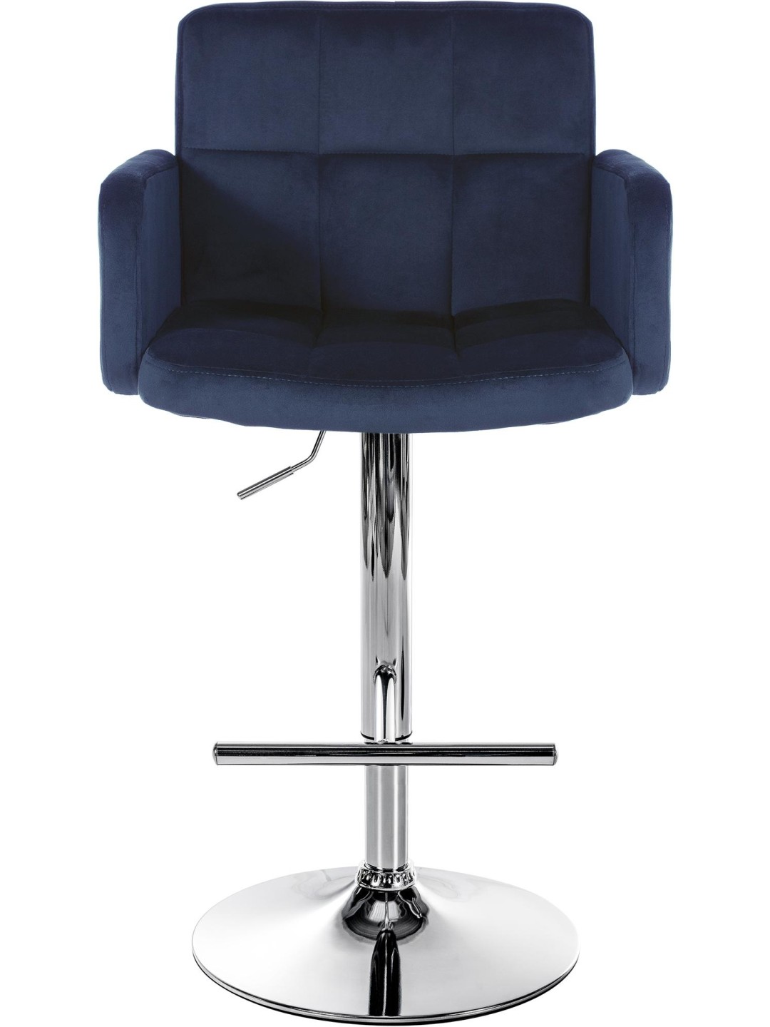 Juego de 2 taburetes de bar Los Angeles terciopelo cromado, azul