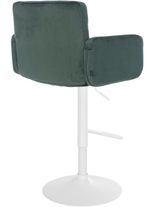 Juego de 2 taburetes de bar Los Ángeles terciopelo, verde oscuro Juego de 2 taburetes de bar Los Ángeles terciopelo, verde oscuro