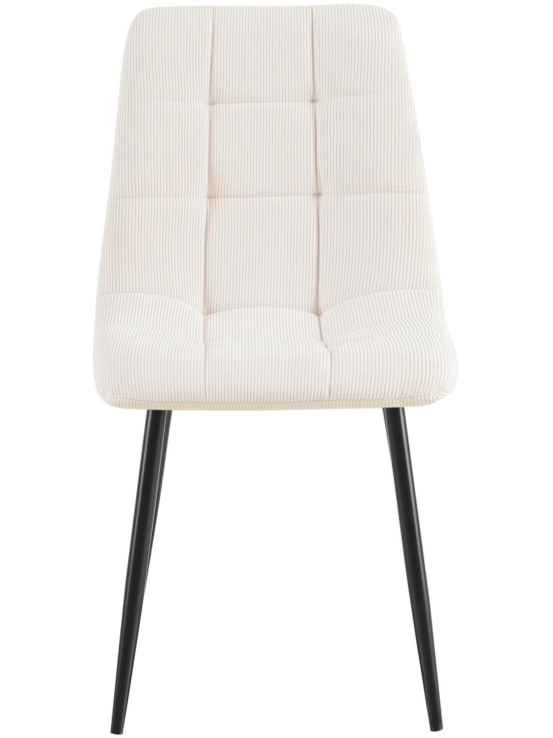 Juego de 2 sillas de comedor Antibes Cord, crema