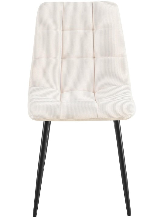 Juego de 2 sillas de comedor Antibes Cord, crema