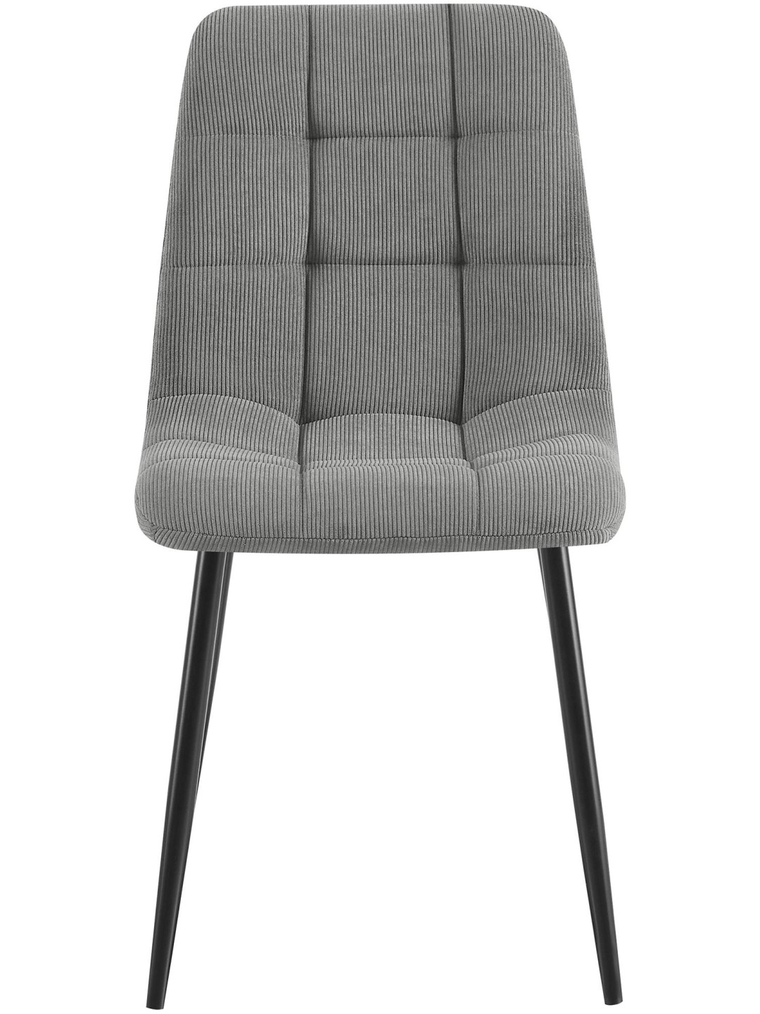 Juego de 2 sillas de comedor Antibes Cord, gris